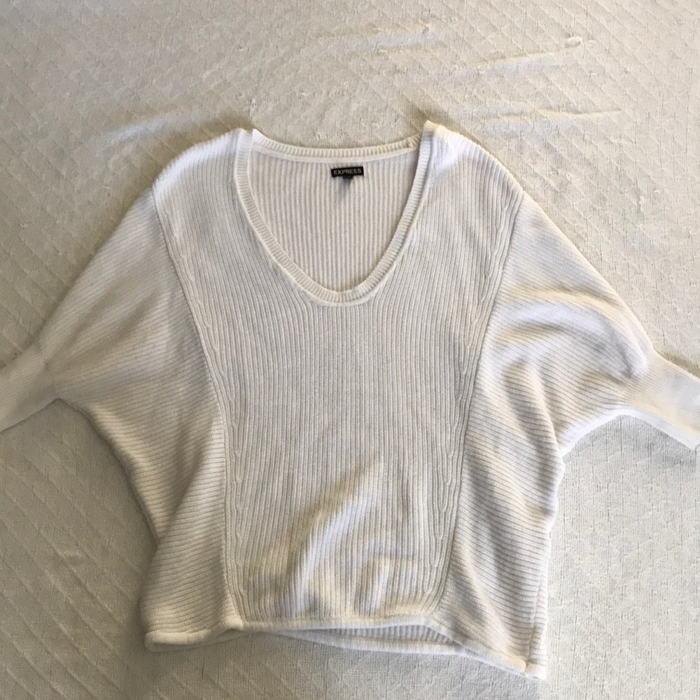 Express Dolman Sleeve cream sweater
